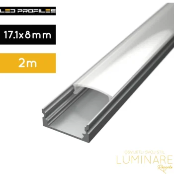 nadgradni alu. profil za led traku-2metra-led profiles-lp101-mlk-luminare rasvjeta