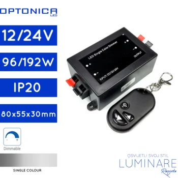 KONTROLER ZA JEDNOBOJNU LED TRAKU 12/24V(96/192W) SA DALJINSKIM