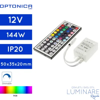 KONTROLER ZA RGB LED TRAKU 12V max.144W SA DALJINSKIM