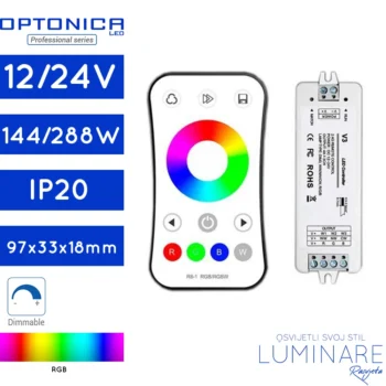 kontroler za led traku-rgb-sa daljinskim-12v-24v-kontroler za rgb led traku-luminare rasvjeta