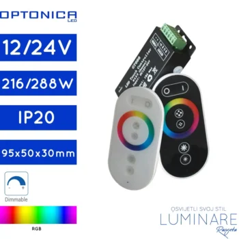 KONTROLER ZA RGB LED TRAKU 12/24V(216/288W) SA DALJINSKIM