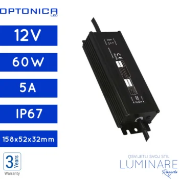 NAPAJANJE 60W 5A 12V IP67 PREMIUM