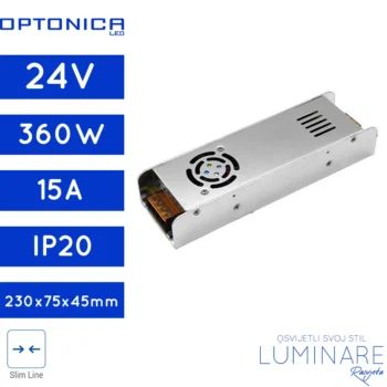 napajanje 360w 15a 24v slim series-luminare rasvjeta