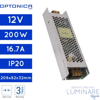 napajanje 200w 16.7a 12v slim premium series-luminare rasvjeta