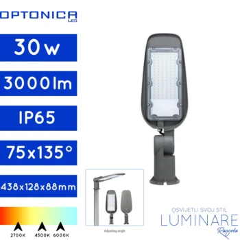 led ulicna svjetiljka sa zglobom-snage 30w-3godine jamstva-luminare rasvjeta