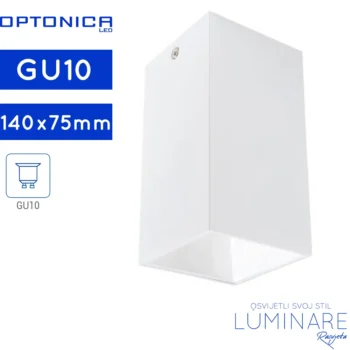KVADRATNA STROPNA SPOTLIGHT SVJETILJKA GU10 BIJELA
