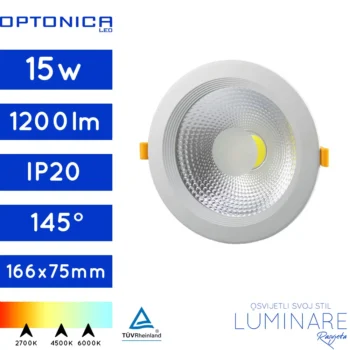 LED DOWNLIGHTER COB 15W OKRUGLI TUV