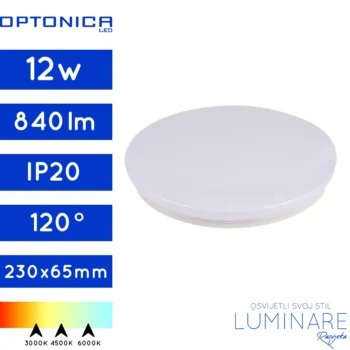 LED PLAFONJERA 12W SPARKLE OKRUGLA BIJELA