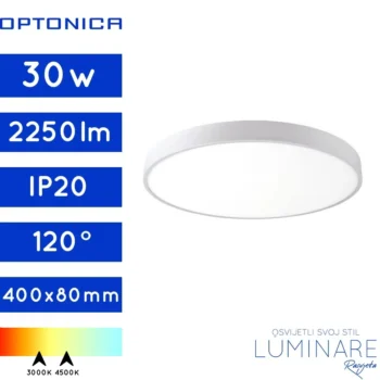 LED PLAFONJERA 30W OKRUGLA BIJELA