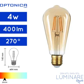 led filament zarulja e27 4w 2500k -st64-1795-luminare