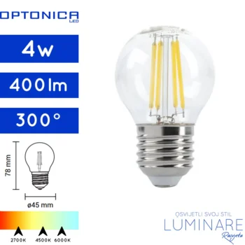 led filament zarulja e24 4w g45-luminare rasvjeta