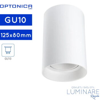 OKRUGLA STROPNA SPOTLIGHT SVJETILJKA GU10 BIJELA PLASTIČNA