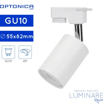 REFLEKTOR ZA TROFAZNU ŠINU GU10 BIJELI