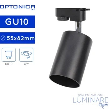 REFLEKTOR ZA TROFAZNU ŠINU GU10 CRNI
