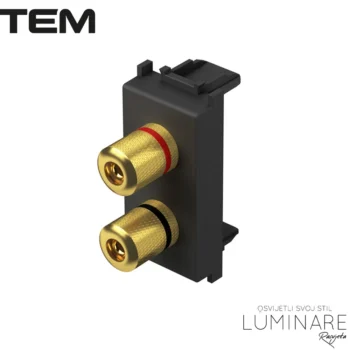 MODUL UTIČNICA ZA ZVUČNIKE 1M CRNA MAT