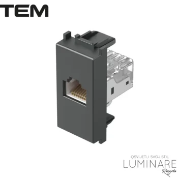 MODUL UTIČNICA INTERNET CAT6 KS RJ45 1M ANTRACIT