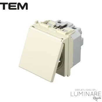 MODUL UTIČNICA ŠUKO 16A SA POKLOPCEM BEŽ SJAJNA