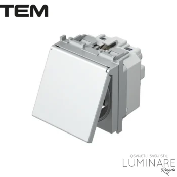 MODUL UTIČNICA ŠUKO 16A SA POKLOPCEM SREBRNA MAT