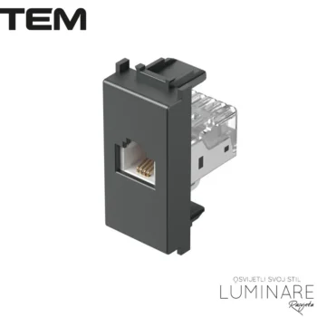 MODUL UTIČNICA TELEFONSKA KS RJ11 1M ANTRACIT