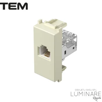 MODUL UTIČNICA TELEFONSKA KS RJ11 1M BEŽ SJAJNA