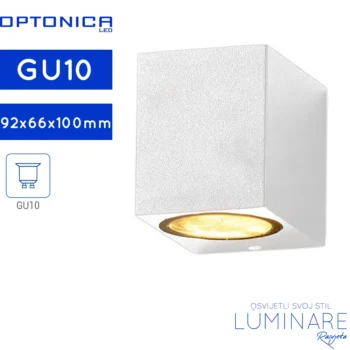 VANJSKA ZIDNA SVJETILJKA GU10 BIJELA KVADRATNA