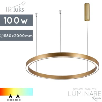 led visilica cerchio-p-1180/100-zlatna-okrugla visilica-irluks-luminare rasvjeta