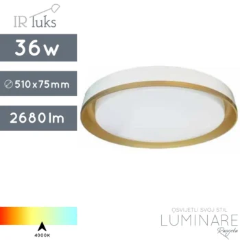 LED PLAFONJERA 36W 3L-CL-4645-450 WHITE/GOLD