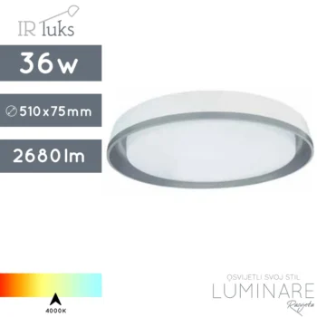 LED PLAFONJERA 36W 3L-CL-4645-450 WHITE/LIGHT GREY