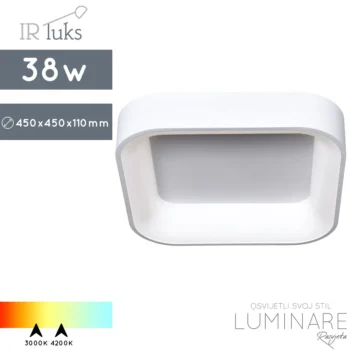 LED PLAFONJERA 38W RETTANGOLARE UFO SANDY WHITE