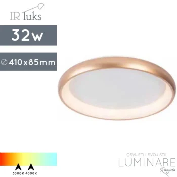 LED PLAFONJERA 32W ROTONDO BORDO BRUSHED GOLD