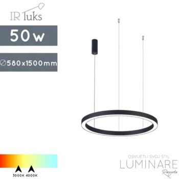 led visilica cerchio-p-580/48-crna-okrugla visilica-irluks-luminare rasvjeta