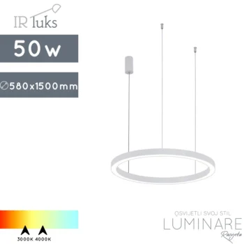 led visilica cerchio-p-580/48-bijela-okrugla visilica-irluks-luminare rasvjeta