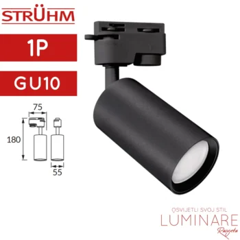 REFLEKTOR ZA MONOFAZNU ŠINU DARIA GU10 CRNI