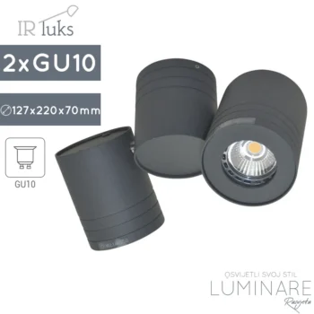 ZAKRETNA SPOTLIGHT SVJETILJKA FARETTO R2 ALU TAMNO SIVA