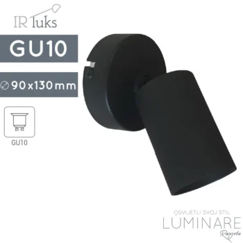 ZAKRETNA SPOTLIGHT SVJETILJKA SOFFITO SINGOLO CRNA