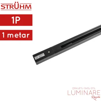 monofazna sina za reflektore-tracna rasvjeta-1metar-crna-luminare rasvjeta