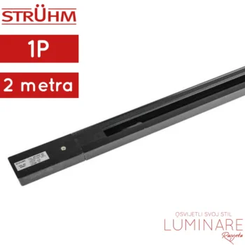 monofazna sina za reflektore-tracna rasvjeta-2metra-crna-luminare rasvjeta