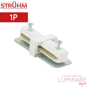 ravni konektor-spojnica za jednofaznu šinu-bijeli-luminare rasvjeta