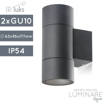 ir-luks-wm002-antracit-2xgu10-luminare rasvjeta