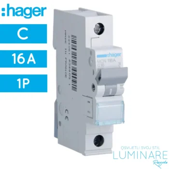 AUT. OSIGURAČ 16A C 1P 6kA MCN116 HAGER