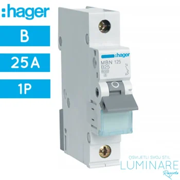 AUT. OSIGURAČ 25A B 1P 6kA MBN125 HAGER