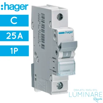 AUT. OSIGURAČ 25A C 1P 6kA MCN125 HAGER