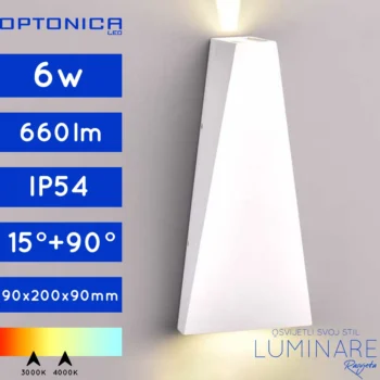 VANJSKA LED ZIDNA SVJETILJKA 6W IP54 BIJELA