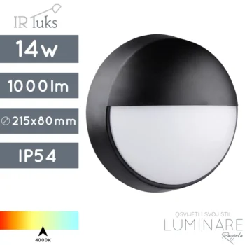 VANJSKA LED PLAFONJERA MY2S14XA2 14W 4000K IP54 CRNA