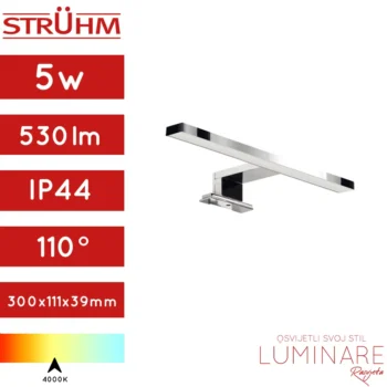 KUPAONSKA SVJETILJKA ROXANA 5W 4000K 30cm IP44