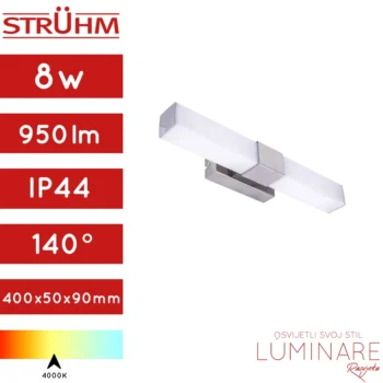 KUPAONSKA SVJETILJKA SALSA 8W 4000K 40cm IP44