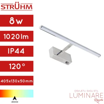kupaonska svjetiljka-sa prekidacem-marta-8w-40cm-4000k-luminare rasvjeta