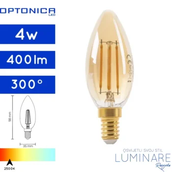 led filament zarulja e14 4w 2500k-c35-1490-luminare