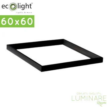 okvir za led panel 60x60-crni-aluminijski-60x60-luminare rasvjeta