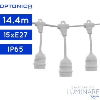 rasvjetni lanac dužine 14.4 metra bijele boje-luminare rasvjeta